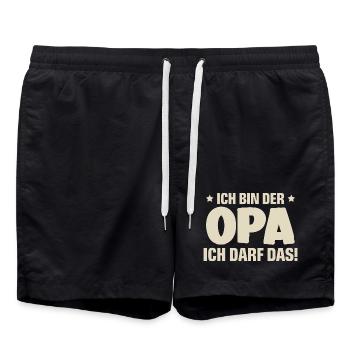 Opa - Badeshorts - Schwarz - Vorne - AI Model Male 185 light (185cm)