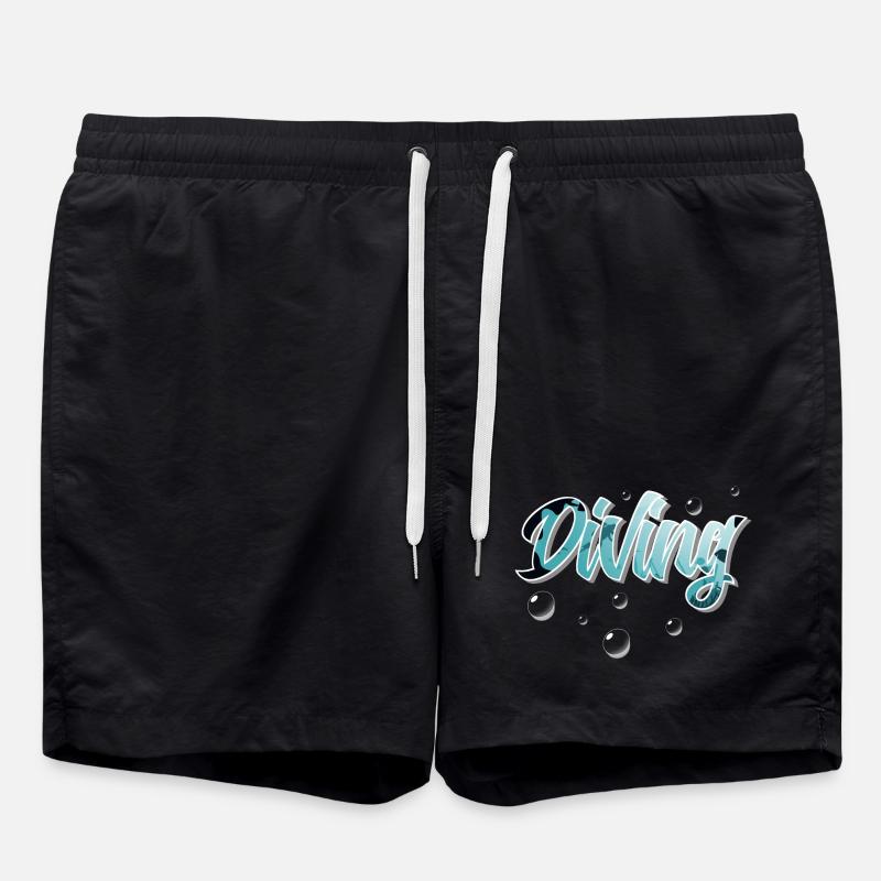 Diving Divers - Swim Trunks - black