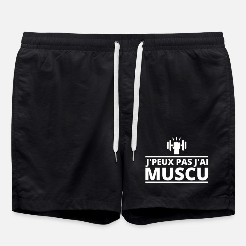 musculation, musculation sport - Short de bain - noir