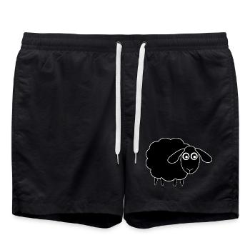 mouton mouton noir - Short de bain - noir - Devant - AI Model Male 185 light (185cm)