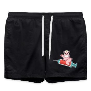Pig Nurse Nursing Everyday - Swim Trunks - black - Front - AI Model Male 185 light (185cm)