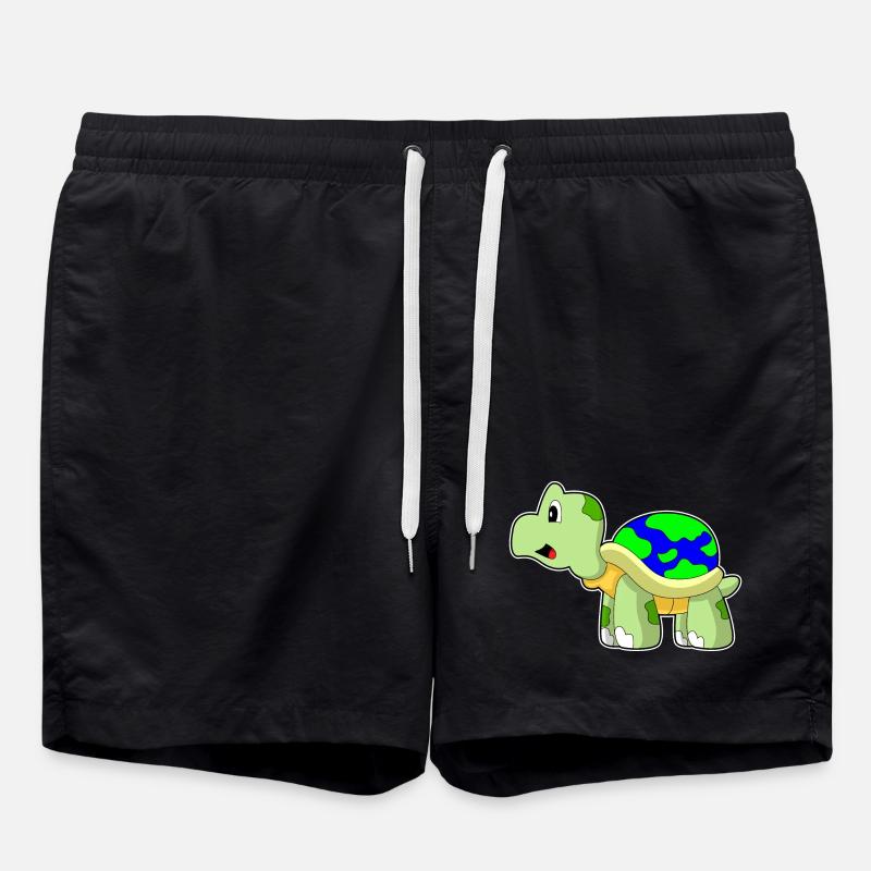 Turtle Earth Globe - Swim Trunks - black
