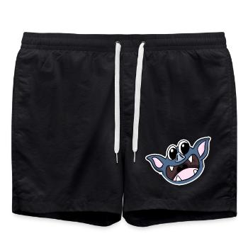 Bat head - Swim Trunks - black - Front - AI Model Male 185 light (185cm)