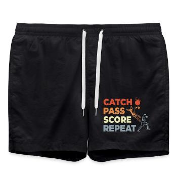 Handball Techniken - Badeshorts - Schwarz - Vorne - AI Model Male 185 light (185cm)