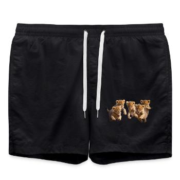 Les chatons sont de bonne humeur - Short de bain - noir - Devant - AI Model Male 185 light (185cm)