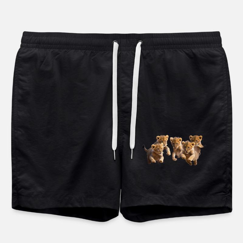 Katzenkinder sind gut drauf - Badeshorts - Schwarz