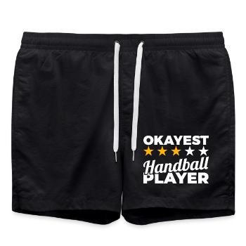 Joueur de handball moyen - Short de bain - noir - Devant - AI Model Male 185 light (185cm)