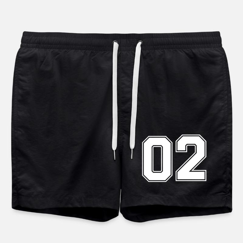 Nummer zwei 2 - Badeshorts - Schwarz
