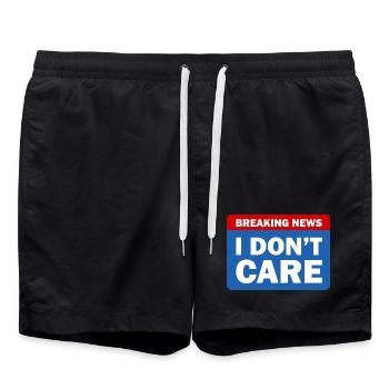Breaking News - Swim Trunks - black - Front - AI Model Male 185 light (185cm)