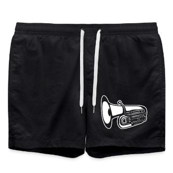 Tuba - Swim Trunks - black - Front - AI Model Male 185 light (185cm)