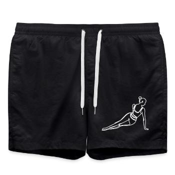 Fille de remise en forme - Short de bain - noir - Devant - AI Model Male 185 light (185cm)