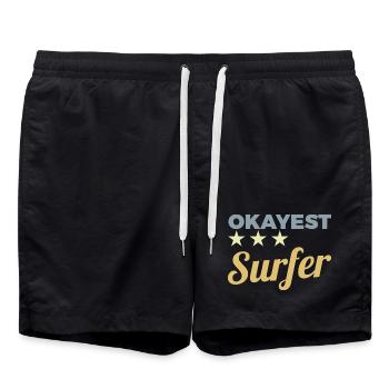 Surfeur moyen - Short de bain - noir - Devant - AI Model Male 185 light (185cm)