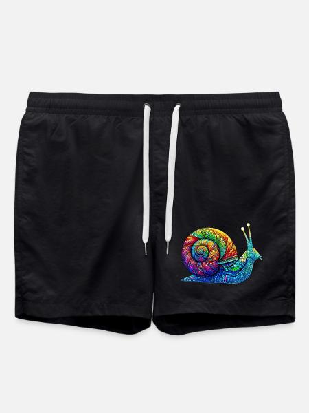 Schnecke - Badeshorts - Schwarz