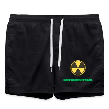 Hoffnungsstrahl - Badeshorts - Schwarz - Vorne - AI Model Male 185 light (185cm)
