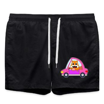 Hamster Auto - Badeshorts - Schwarz - Vorne - AI Model Male 185 light (185cm)