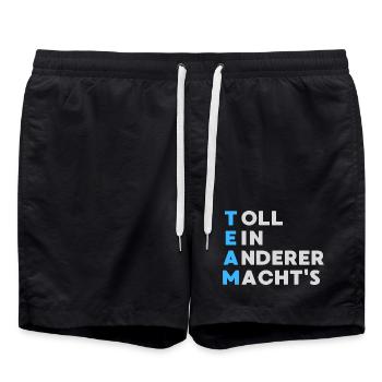 TEAM Toll Ein Anderer Macht`s - Badeshorts - Schwarz - Vorne - AI Model Male 185 light (185cm)