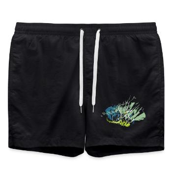 Rickel's Design: Cyclists 2025 - Swim Trunks - black - Front - AI Model Male 185 light (185cm)