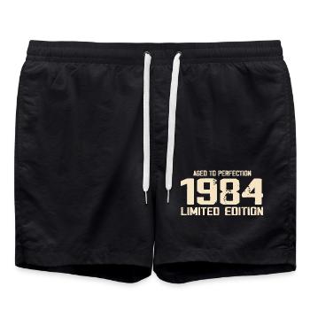 1984 Limited edition 1984 Geburtstag 1984 Retro - Badeshorts - Schwarz - Vorne - AI Model Male 185 light (185cm)