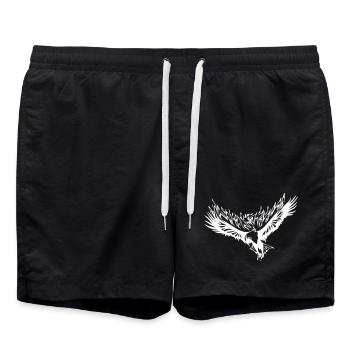 Flame Eagle - Swim Trunks - black - Front - AI Model Male 185 light (185cm)