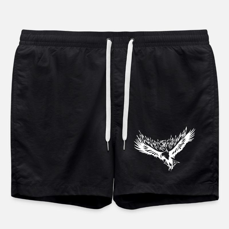 Flame Eagle - Swim Trunks - black