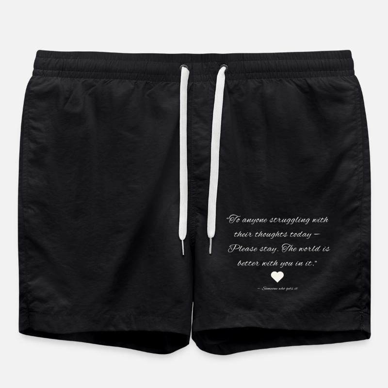 To the one struggling - Swim Trunks - black