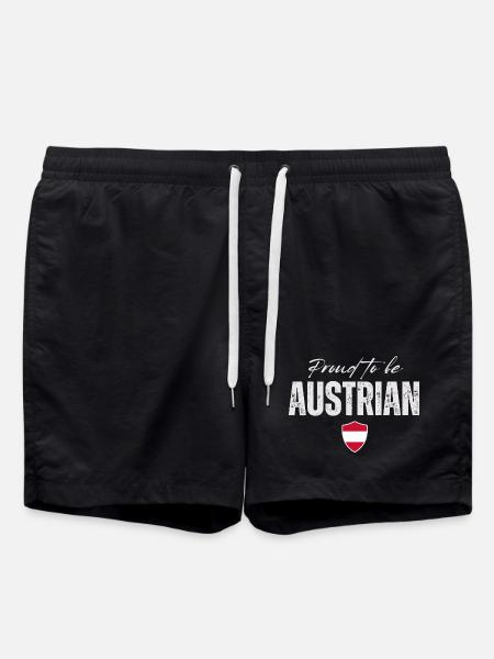 Proud Austrian, Made in Austria - Swim Trunks - black