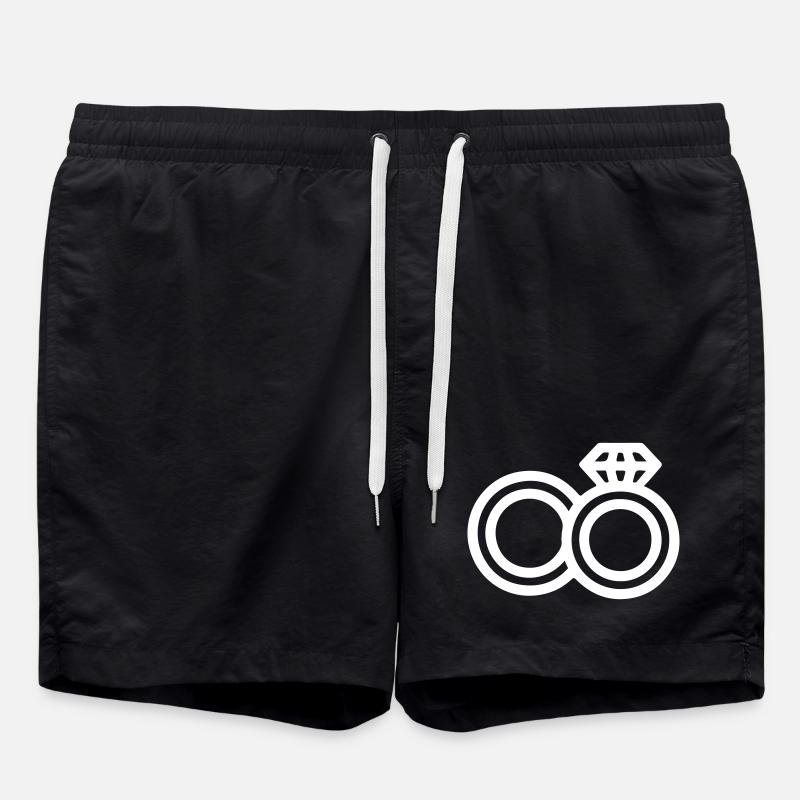 Eheringe Hochzeitsringe - Badeshorts - Schwarz