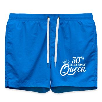 30th birthday - Swim Trunks - cobalt blue - Front
