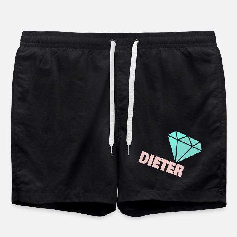 Sparkling diamond with Dieter - Swim Trunks - black