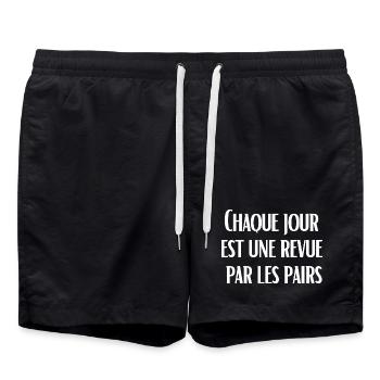 Chaque jour est une revue par les pairs - Short de bain - noir - Devant - AI Model Male 185 light (185cm)