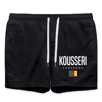 Kousseri Kamerun Kameruner - Badeshorts - Schwarz - Vorne - AI Model Male 185 light (185cm)