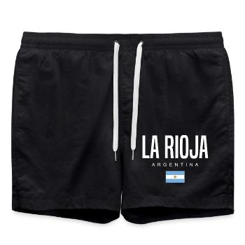 La Rioja Argentina Argentinian - Swim Trunks - black - Front - AI Model Male 185 light (185cm)