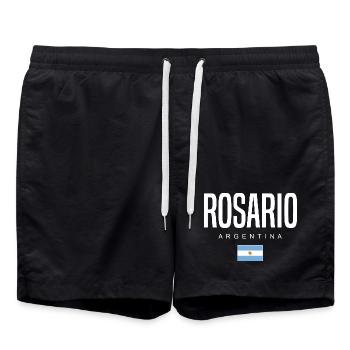 Rosario Argentina Argentinian - Swim Trunks - black - Front - AI Model Male 185 light (185cm)
