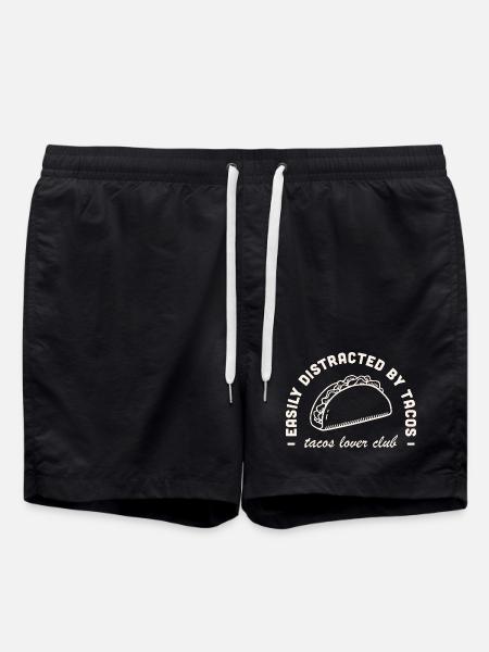 Morsomme vitser om taco-elskere, meksikansk mat, latino-humor - Badeshorts - svart