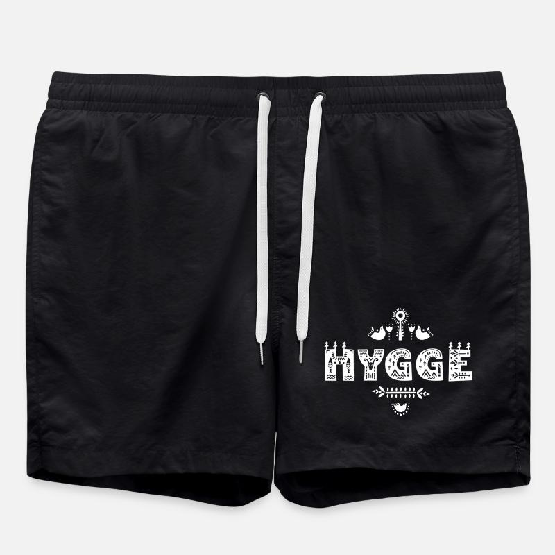 Hygge Typographie Art populaire - Short de bain - noir