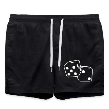 Lancez Les Dés Dés, Dés, Jeu De Dés, Jeu, Br - Short de bain - noir - Devant - AI Model Male 185 light (185cm)