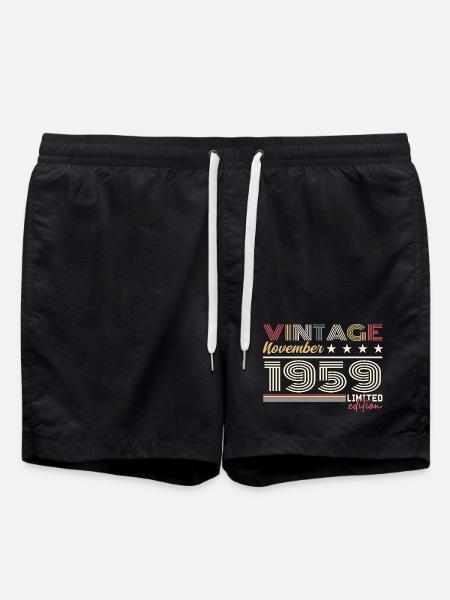 Vintage November 1959 RetroNovember 1959 - Swim Trunks - black