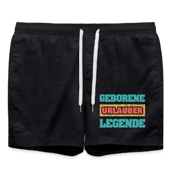 Gift for holidaymakers - Swim Trunks - black - Front - AI Model Male 185 light (185cm)
