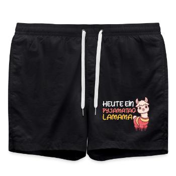 Future maman AUJOURD’HUI PYJAMA DAY LAMAMA Drôle - Short de bain - noir - Devant - AI Model Male 185 light (185cm)