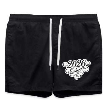 Année 2026 - Short de bain - noir - Devant - AI Model Male 185 light (185cm)