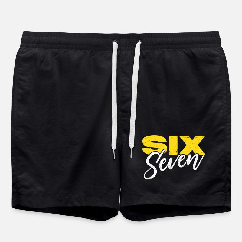 six sept - Short de bain - noir