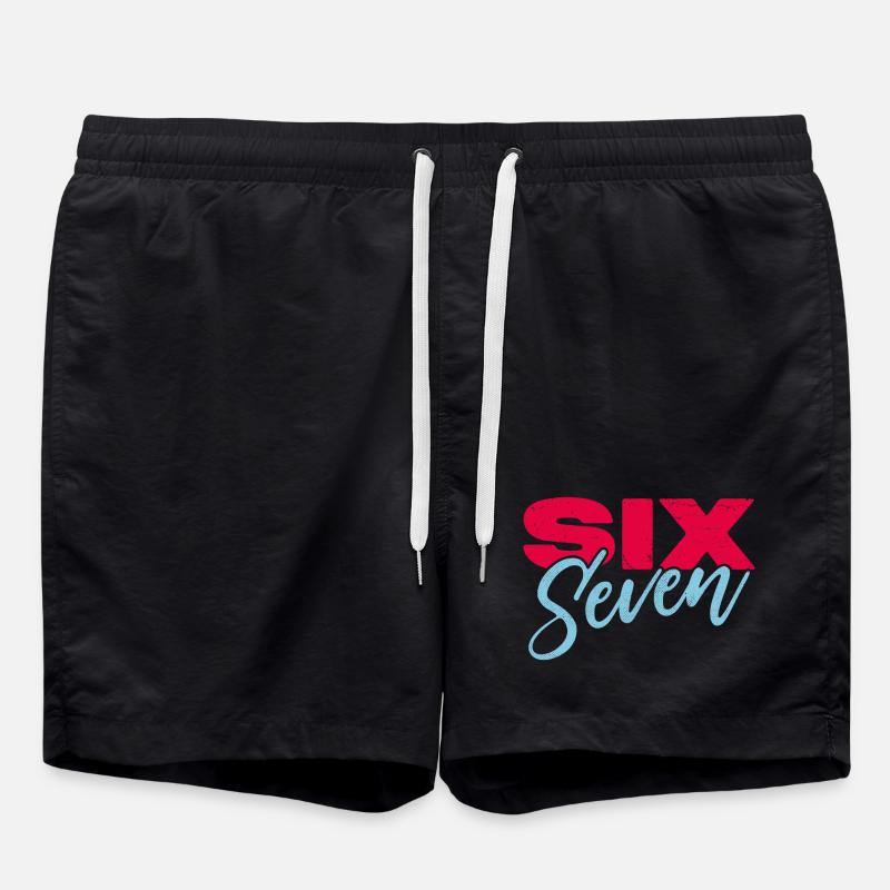 six sept - Short de bain - noir
