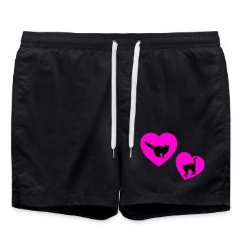 félin - Short de bain - noir - Devant - AI Model Male 185 light (185cm)