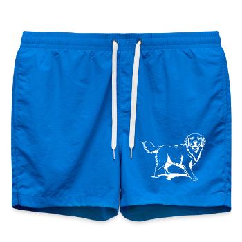 Golden Retriever Hunde T-shirt Hundeshirt Geschenk - Badeshorts - Cobalt blue - Vorne