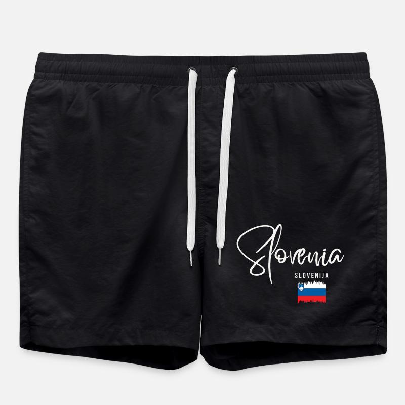 Fabriqué en Slovénie, fierté slovène - Short de bain - noir