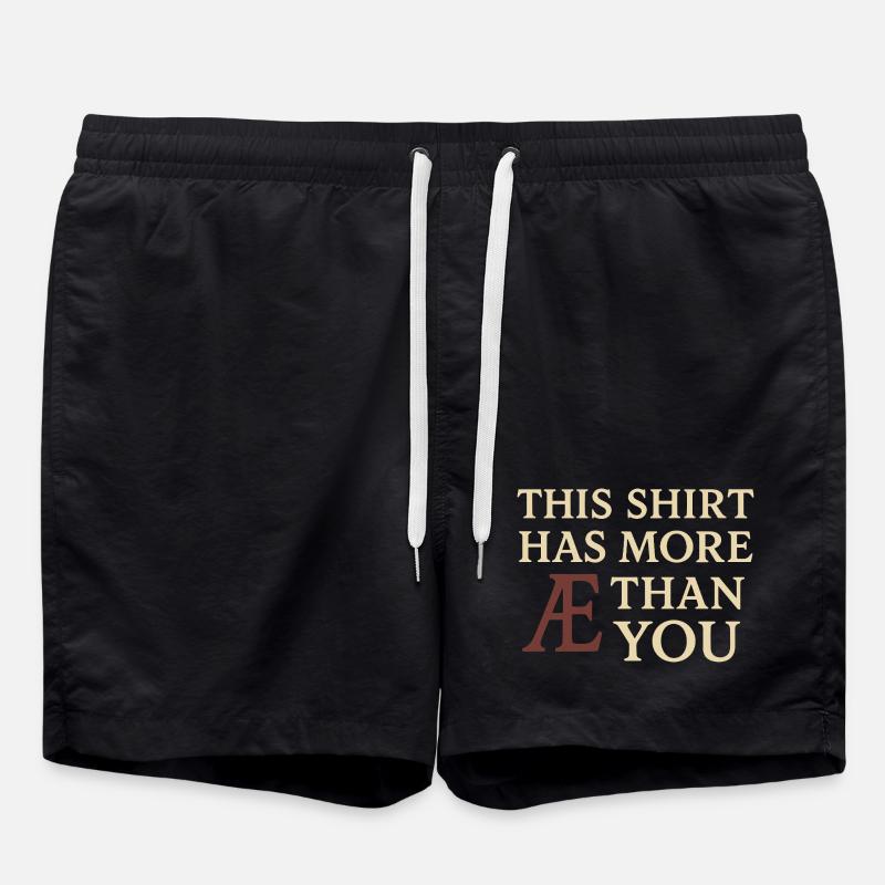 Ancient English Runic Alphabet - Swim Trunks - black