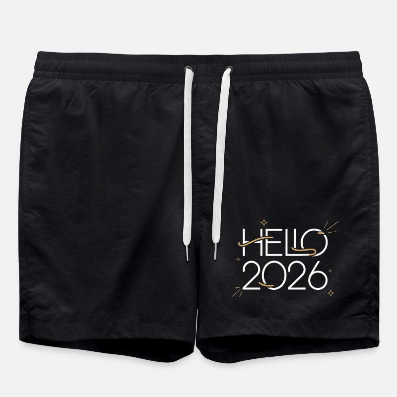 Neon Hello 2026 - Short de bain - noir