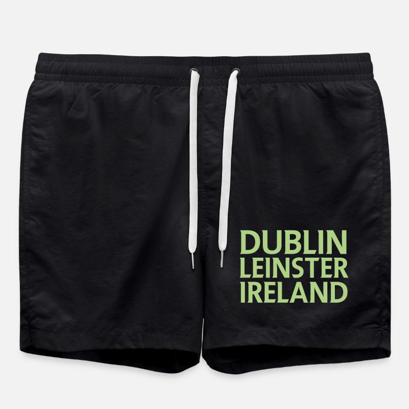 Dublin – Irland Textdesign - Badeshorts - Schwarz