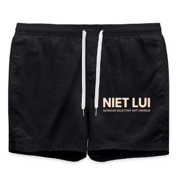 Nicht faul. Einfach selektiv mit der Energie. - Badeshorts - Schwarz - Vorne - AI Model Male 185 light (185cm)