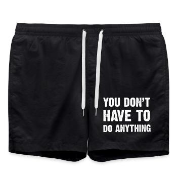 Du musst nichts tun - Badeshorts - Schwarz - Vorne - AI Model Male 185 light (185cm)
